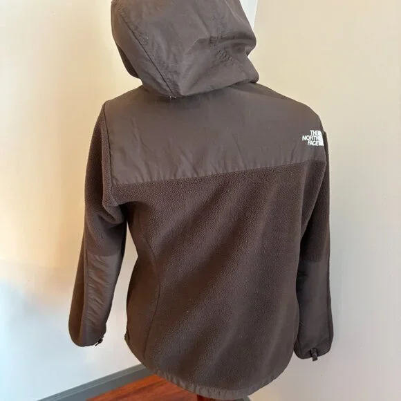 The North Face Brown Fleece Hooded Jacket Women's Large Full Zip - Picture 9 of 11